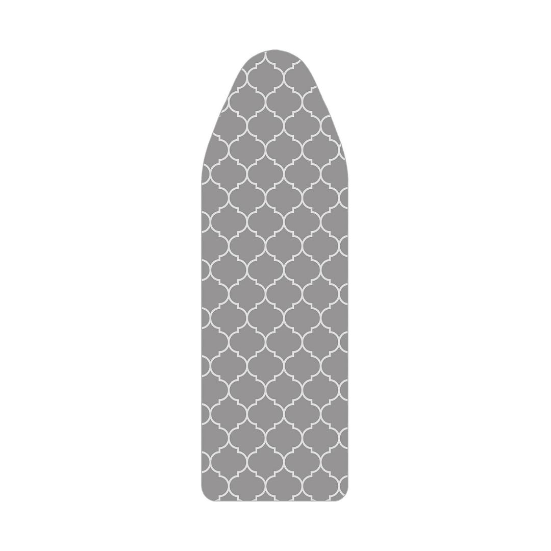 DURA HOME Premium Ironing Board Cover – 2 sizes, 100% Cotton + 3 mm Foam Pad – Heat-Reflective, with Adjustable Drawstring Fastener (Ornament, L (148x52 cm)) — image 1