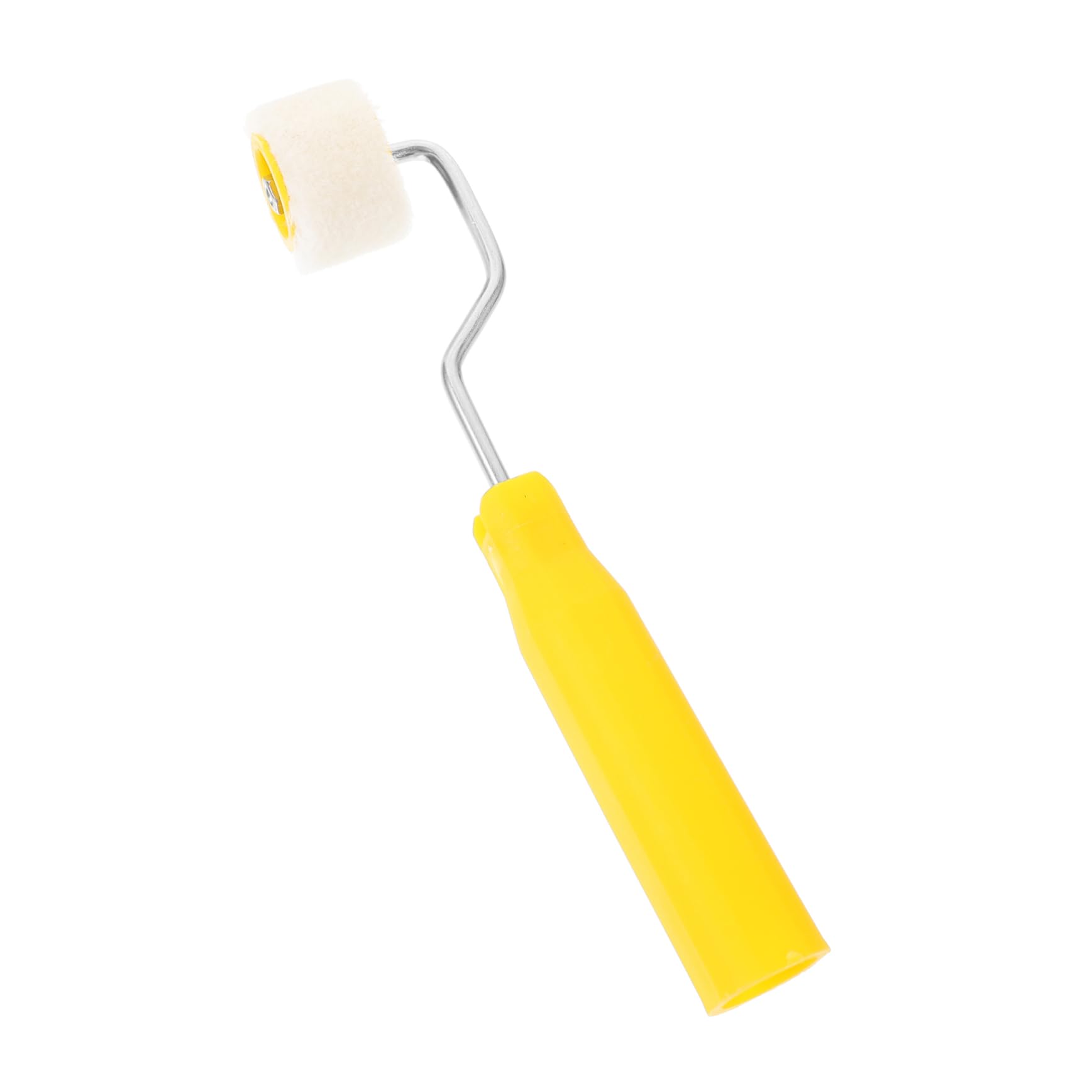 HOMSFOU 10 Teiliges Mini Farbroller mit Echtem Lammwollbezug Ergonomisch Geformt für Präzises Streichen von Ecken und Engen Bereichen als Haus Malerzubehör für Glatte