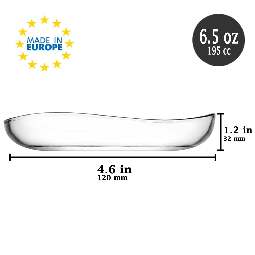 LAV VIRA Szklana miska / 32 x 120 mm - 195 cm³ / 6 szt. / elegancki design, zaufana marka, atrakcyjny kształt sałatki, przystawki, deserów, krakersów, orzechów, ciasteczek, przystawek.. / wysokiej