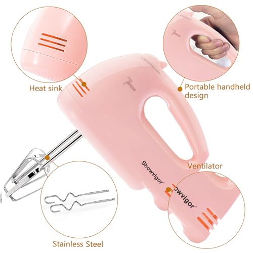image for Showvigor Handmixer Electric Handheld - 7 Speed Portable Kitchen Mixer