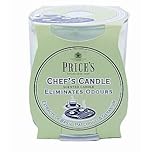 Chef’s Candle in Glass Jar Anti Smells Odors Basil, Patchouli and Geranium Floral Scented 30 Hours