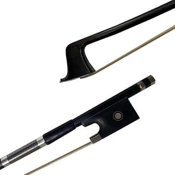 4/4 black carbon fiber violin bow for adult 74.5cm for Advanced Student Straight Parisian Eyes Ebony Frog white horse hair