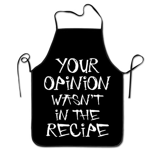 SARA NELL Mens & Womens Quote Apron Your Opinion Wasn't in The Recipe