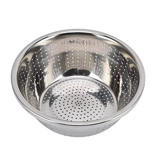 Scolapasta Acciaio Inox, Colino Cucina Filtri E Scolapasta Multifunzionali Con Fori Di Drenaggio Scolapasta Da Cucina Scolapasta Leggero Scolapasta Argento per Cucina(26cm)