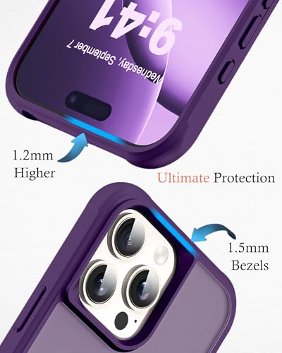 Coque iPhone 16 Pro Max rigide violette pour éviter les bris d'écran