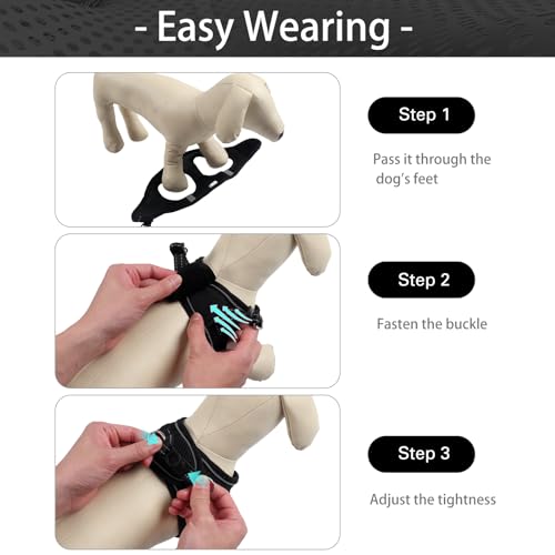 Dog Harness for Small Dogs, Small Dog Harness and Leash Set, Honeycomb Grid, Reflective Lightweight Harness & Anti-Twist Pet Lead (Multi Color, XS-Black) - Image 5