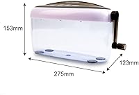 Vista 2 de LUKEO - Trituradora de papel pequeña hecha a mano para documentos de oficina, trituradora manual de papel A4