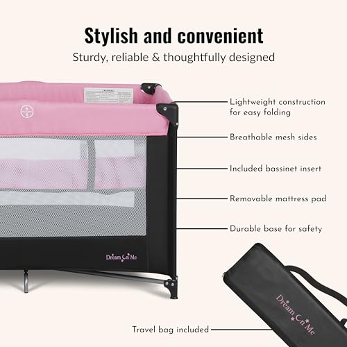 Dream On Me Zazzy Portable Baby Playard with Bassinet, Travel Carry Bag - image 5