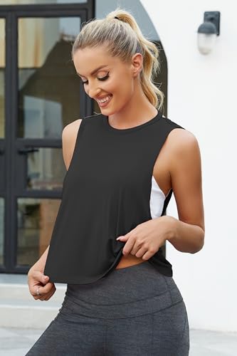 Bestisun Women Backless Workout Shirts Athletic Crop Tank Tops Open Back Gym Clothes4