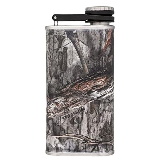 Stanley Classic Wide Mouth Flask 0.23L with Never-Lose Cap - Petaca de Acero Inoxidable de Boca Ancha Para Llenar y Verter Fácilmente - Petacas de Alcohol - Anti-Fugas - Sin BPA - Country DNA