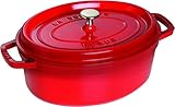 Staub Staub 40509-857-5 La Cocotte Oval Pico Cocotte Oval 11,4 Zoll (29 cm) großer Zweihand-Topf aus Gusseisen, induktionsgeeignet
