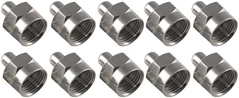 Poppstar 10 rezystorów końcowych do podłączenia do gniazda typu F (multiprzełącznika, LNB, tunera, puszki) 75 omów, metalowe, kolor srebrny