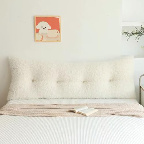 Coussin de tête de lit de luxe 180 cm en peluche épaisse et capitonnée