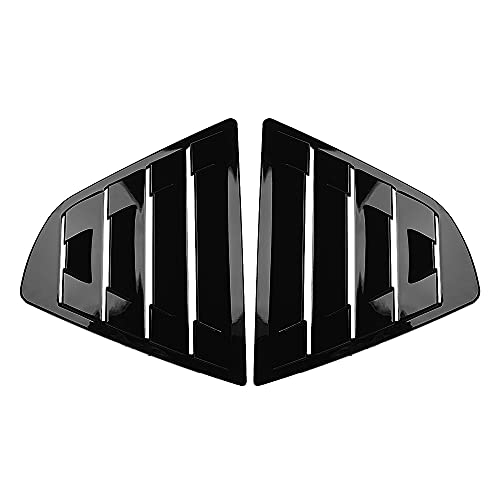 Dloveg Rear Side Window Louvers Compatible For 2018 2019 2020 2021 2020 2023 Toyota Camry Accessories Air Vent Scoop Cover Louver (Bright Black) #TOP5