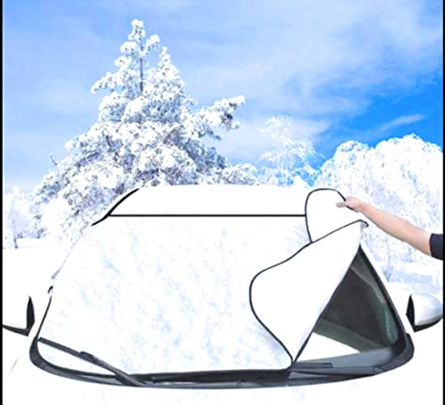 Fifth Gear® Car Windshield Cover, Heavy Duty Ultra Thick Protective Windscreen Cover - Snow Ice Frost Sun UV Dust Water Resistent - Pefect Fit for Cars SUVs All Years Summer/Winter