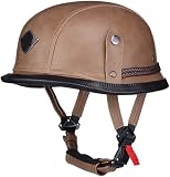 Casco de moto retro: calota de ABS de alta calidad y forro de EPS garantizan tu seguridad durante la conducción de chopper, cruiser, scooters y más, el aspecto clásico siempre llama la atención en la carretera.