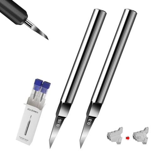 stedi Model Scriber Blades, Tungsten steel Blades, 0.15+0.3mm Size, for Modeling Hobby, RG Scale Model, Gundam Model Kit, for Scribing line, Engraved, Panel line, Resin, Scriber Replacement Blades