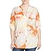 Calvin Klein Women's Plus-Size Printed Roll-Sleeve Top