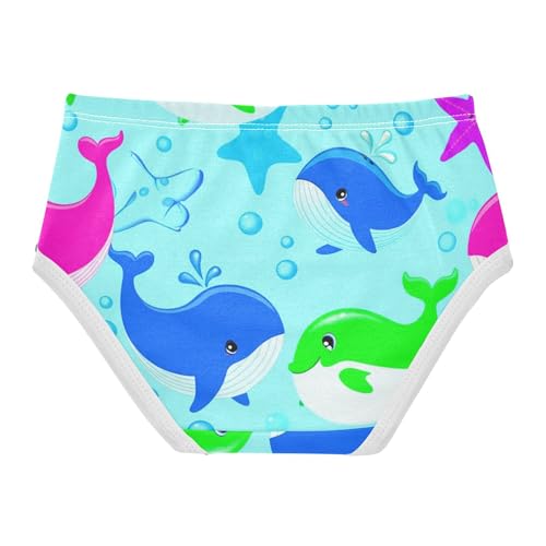 Playful Cute Cartoon Whales Girls Underwear Toddler 2t Cotton Panties for Girl Durable Kids Undies Briefs2