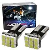 iJDMTOY 9-SMD 168 194 2825 W5W T10 Replacement Bulbs Compatible With Car License Plate Lights, Parking Lights, Side Door Lights or Interior Lights, Xenon White