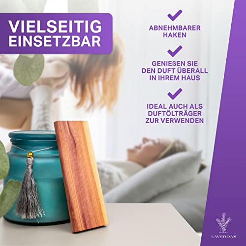 Kleiderschrank Duftset aus Zedernholz mit Lavendel für natürlichen Mottenschutz