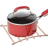 FitWell Heat-Resistant Steel Dining Protector Modern Metal Trivet for Kitchen Table, Holds Hot Pots & Cast Iron Cookware, Trivet for Serving and Organization of Hot Dishes in Kitchen (Copper)