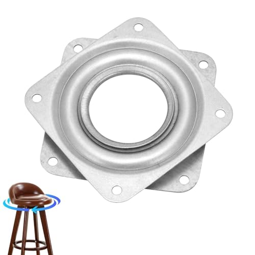 Gsycle 95 mm Lazy-Susan-Drehteller, um 360° drehbare Stahlkugellager-Drehplatte, Lazy-Susan-Beschlag, Flache Schwenkplatte für Stühle und Türen, Eckschränke, Wohnmöbel