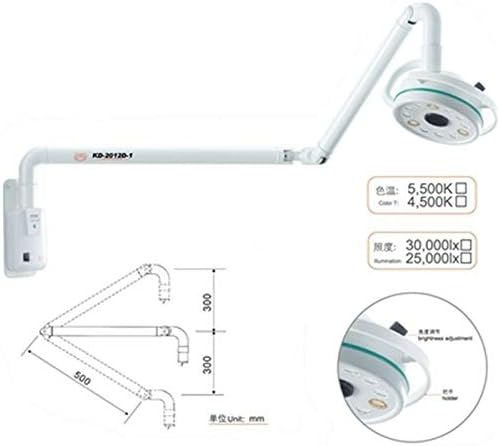 Miniatura 7 de Lámpara sin sombra de luz quirúrgica KD-2012D-1 del examen médico de la pared de 36W LED