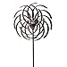 Steady Doggie Solar Wind Spinner Willow Leaves - 6.3 ft LED Lighting Solar Powered Metal Spinner for Yard and Garden Decor - Outdoor Kinetic Wind Sculpture for Lawn with 360° Swivel Design