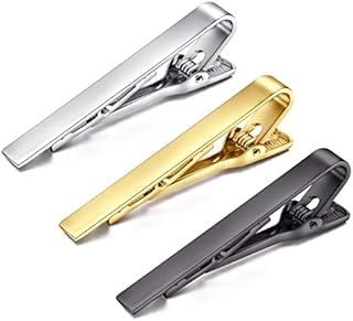 Rajnard Tie Clip Tie Clip Bar Set Alloy Silver/Gold/Black Tie Clip for Men Tie Bar