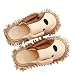 Mooyii 1 Paar Cartoon Hund Mopp Hausschuhe Mikrofaser Reinigen Abstauben Hausschuhe Abnehmbare Wischen Abstauben Schuhe Slipper für Office Home Zimmer