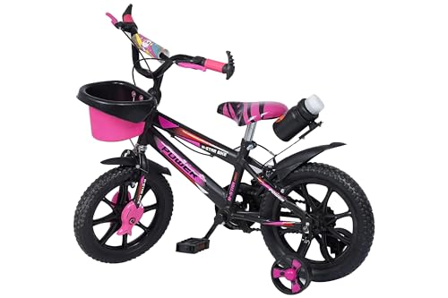 Image of Norman Jr,BMX - Bike for Boys and Girls, Kids' Bicycle 14 Inch with Training Wheels for Ages 3-7 Years Old, Toddler Bike with 95% Assembled - Pink