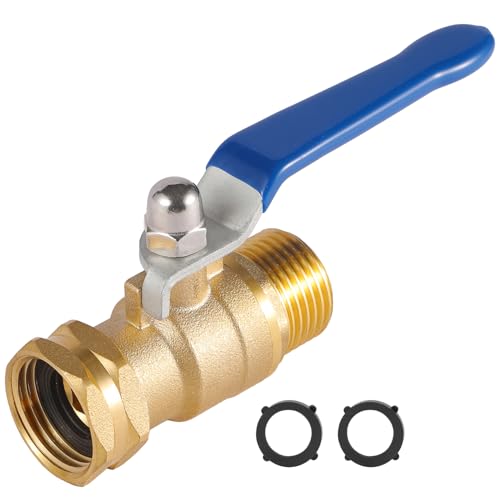 Heavy Duty Garden Hose Shut Off Valve with Long Handle, High Flow Hose Ball Valve 3/4