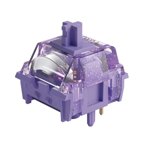 Akko Interruptor de Teclado Starlit, Interruptor Lineal de 5 Pines y 45 GF, Interruptor prelubricado con difusor LED, Compatible con Teclas MX para teclados mecánicos para Juegos (Starlit, 45pcs)
