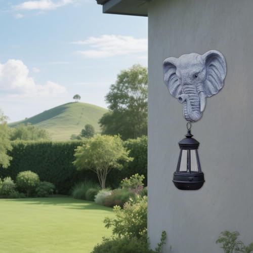 Elefante de resina solar para iluminar con encanto los senderos de tu jardín 2