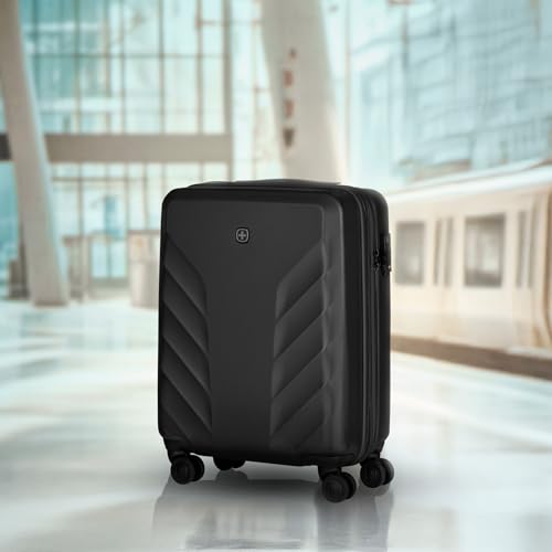 Image of WENGER, Motion, Carry-On Hardside Suitcase, 36 litres, Chic Black, 612701, Swiss Designed
