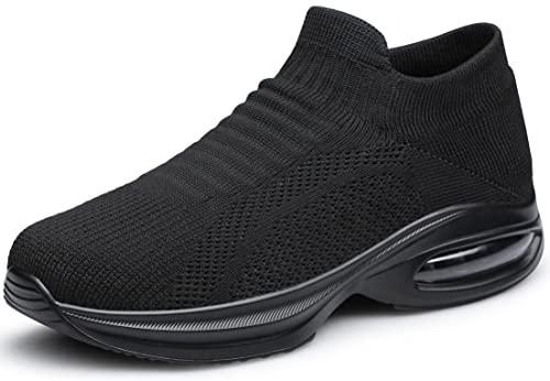 Image of DOUSSPRT Womens Walking Shoes Sock Casual Ladies Fashion Sneakers Comfortable Slip On Air Cushion Platform