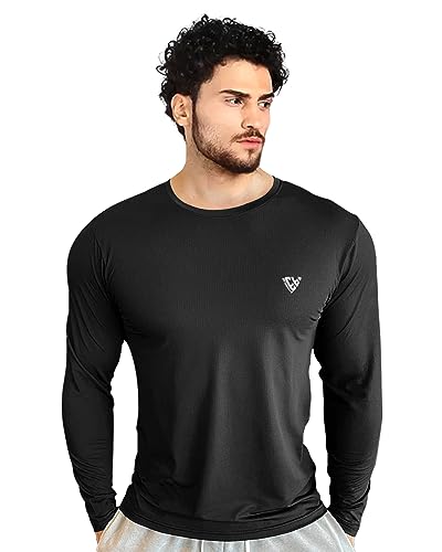 Image of Noble Monk Men's Full Sleeve Round Neck Activewear T-Shirt | Dry Fit Sports Top for Gym, Running & Training | Breathable Stretch Fabric | Athletic Fit for Workout & Outdoor Activities
