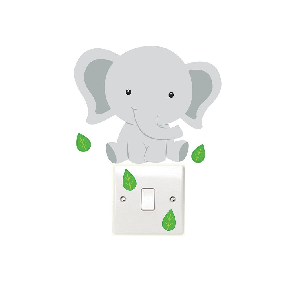 Stickers On Your Wall Light Elephant And Leaves Switch Wall Sticker Children's Bedroom Playroom Perfect For Any Themed Room