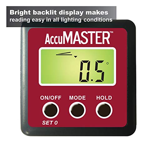 Calculated Industries 7434 AccuMASTER 2-in 1 Magnetic Digital Level and Angle Finder / Inclinometer / Bevel Gauge, Latest MEMs Technology, Certified IP54 Dust and Water Resistant