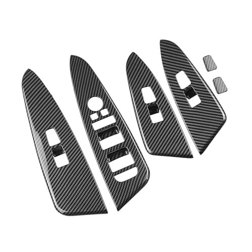BAFAFA Cubierta Embellecedor Interior para Kia para Sportage NQ5 2022 2023 2024 LHD Panel Apoyabrazos Puerta Cubierta Interruptor Elevación Ventana Adhesivo Fibra Carbono Interior Coche