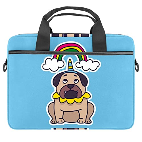 Sac d'ordinateur licorne bleu pour l'école et le bureau