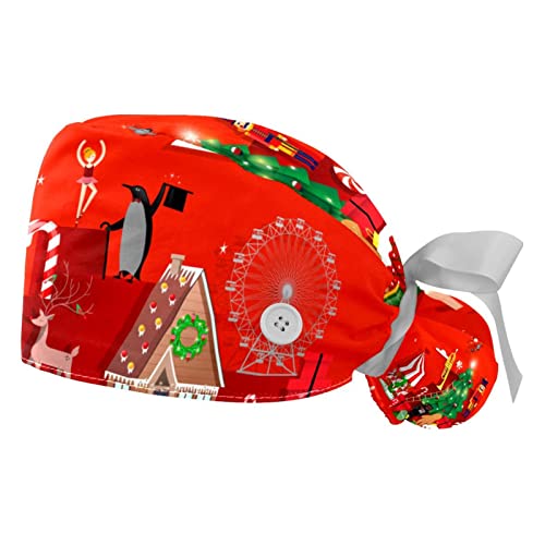 Chapeaux de travail paysage de Joyeux Noël casquettes bouffantes
