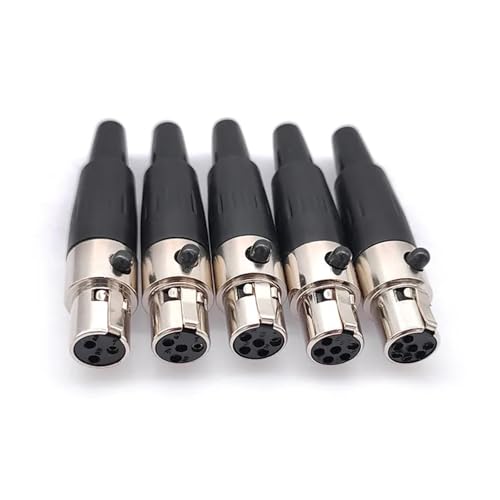 Connecteur Mini XLR 5 broches mâle pour micro droit et câble audio - 3