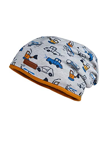 Preisvergleich Produktbild maximo Jungen Beanie-Mütze, Graumeliert-Planet-Autos, 55