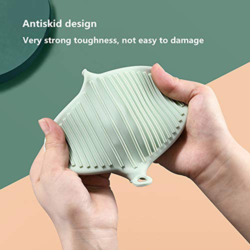 Image of Oven Glove Thicken Silicone Pot Holder Mini Oven Mitt Heat Resistant Pinch Covers for Baking, Cooking, Bbq Grilling (grey) (Green)