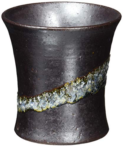 信楽焼 へちもん ロック カップ 鉄釉みぞれ