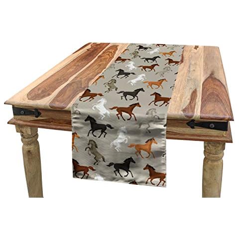 ABAKUHAUS Horses Galloping Table Runner Cover