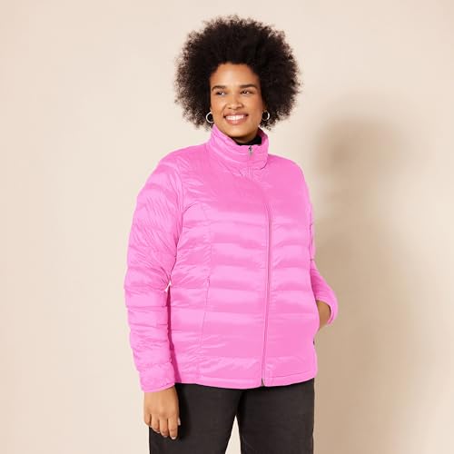 Image of Amazon Essentials Women's Lightweight Long-Sleeve Water-Resistant Packable Puffer Jacket (Available in Plus Size)