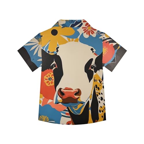 Boys Hawaiian Shirt Regular Fit Summer Beach Short Sleeve Button Down Aloha Tops Camp Collar Holiday Vacation Outing Playwear2